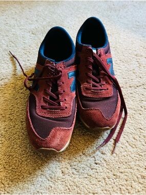 New Balance Burgundy and Navy Athletic Sneakers